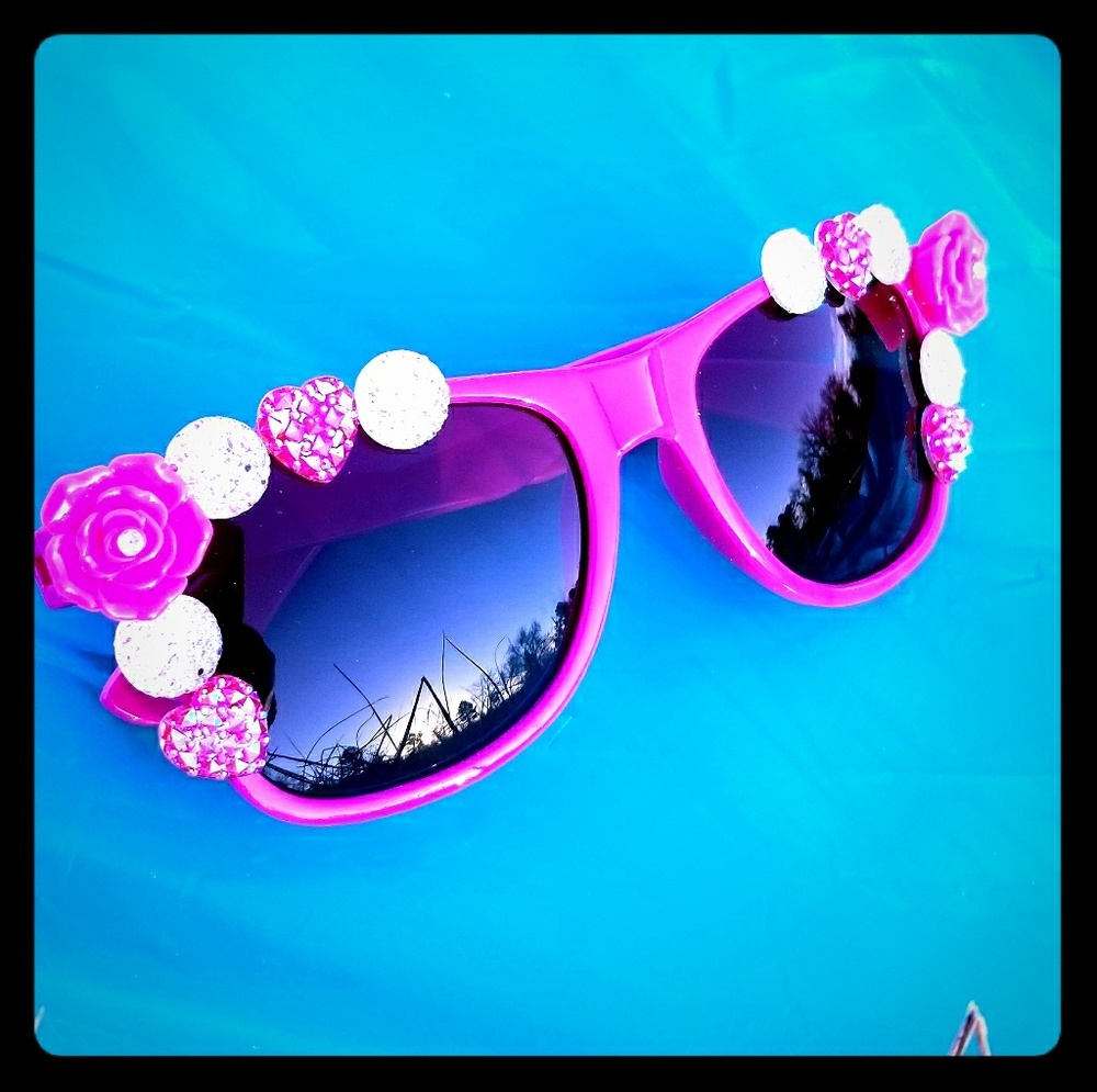 You Need to Calm Down Crystal Rose Sunglasses